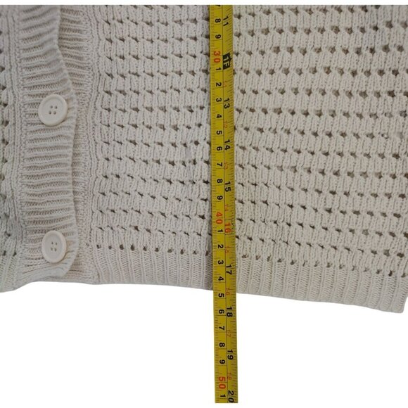 Freshman 1996 Womens Beige Cropped Knit Button-Up Cardigan Sweater L, NWT. - Picture 7 of 8